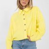 Yellow Denim Jacket in Women`s Coats, Jackets with Cotton