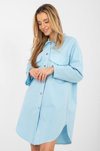 Blue Daydress in Day Dresses with Cotton and Spandex