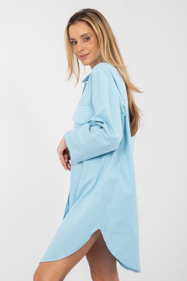 Blue Daydress in Day Dresses with Cotton and Spandex