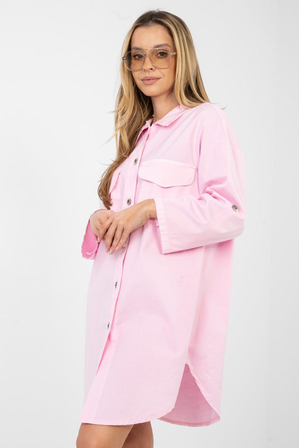Pink Daydress in Day Dresses with Cotton and Spandex