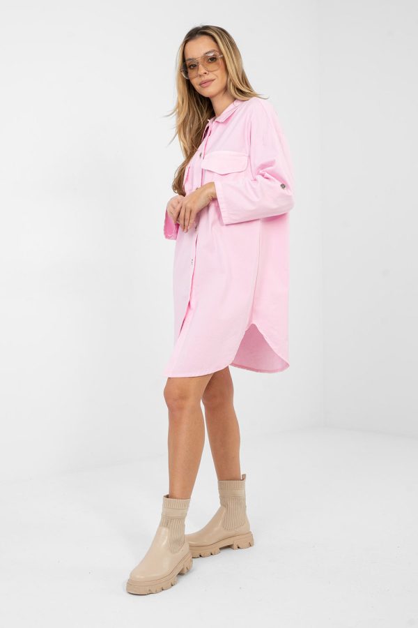 Pink Daydress in Day Dresses with Cotton and Spandex