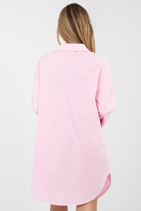 Pink Daydress in Day Dresses with Cotton and Spandex