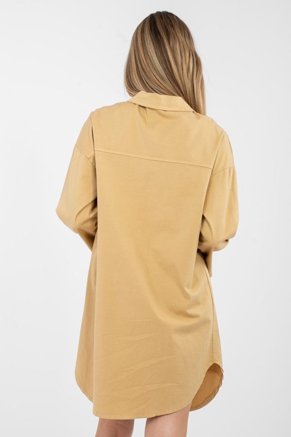 Brown Daydress in Day Dresses with Cotton and Spandex