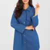 Blue Daydress in Day Dresses with Cotton, Spandex and Polyester