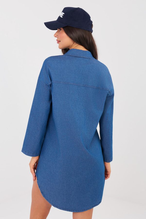 Blue Daydress in Day Dresses with Cotton, Spandex and Polyester