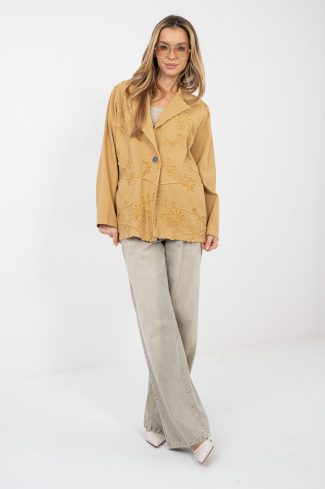Brown Jacket in Jackets, Vests For Women with Cotton