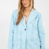 Blue Jacket in Jackets, Vests For Women with Cotton