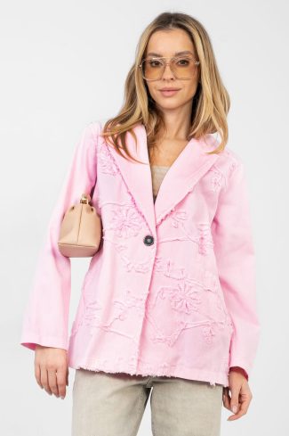 Pink Jacket in Jackets, Vests For Women with Cotton