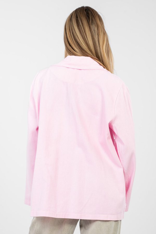 Pink Jacket in Jackets, Vests For Women with Cotton