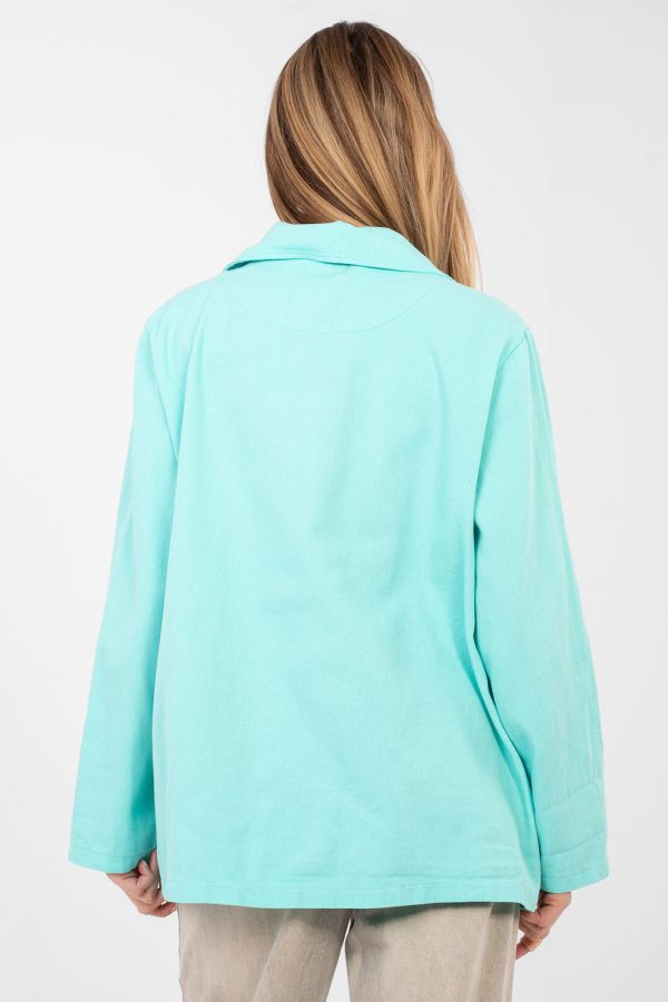 Blue Jacket in Jackets, Vests For Women with Cotton
