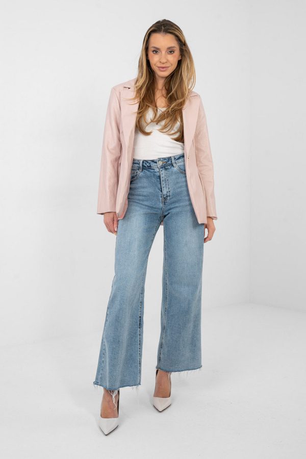Pink Jacket in Jackets, Vests For Women with Polyurethane and Viscose