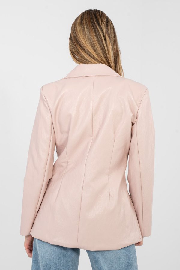Pink Jacket in Jackets, Vests For Women with Polyurethane and Viscose