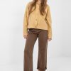Brown Denim Jacket in Women`s Coats, Jackets with Cotton and Spandex