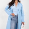 Blue Coat in Women`s Coats, Jackets with Polyester