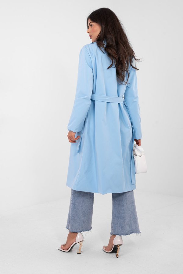 Blue Coat in Women`s Coats, Jackets with Polyester