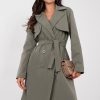 Green Coat in Women`s Coats, Jackets with Polyester