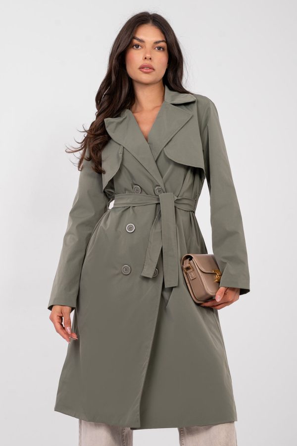 Green Coat in Women`s Coats, Jackets with Polyester