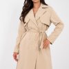 Brown Coat in Women`s Coats, Jackets with Polyester