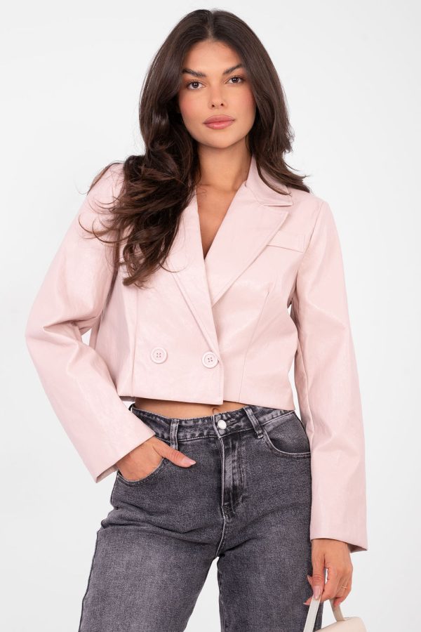 Pink Jacket in Jackets, Vests For Women with Polyurethane and Viscose