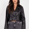 Black Jacket in Jackets, Vests For Women with Polyurethane and Viscose