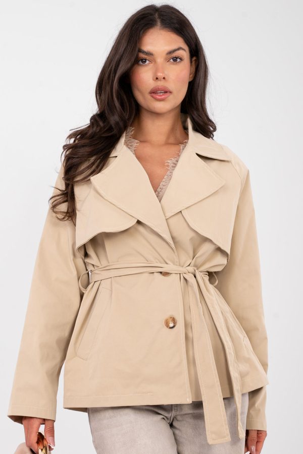 Brown Coat in Women`s Coats, Jackets with Polyester