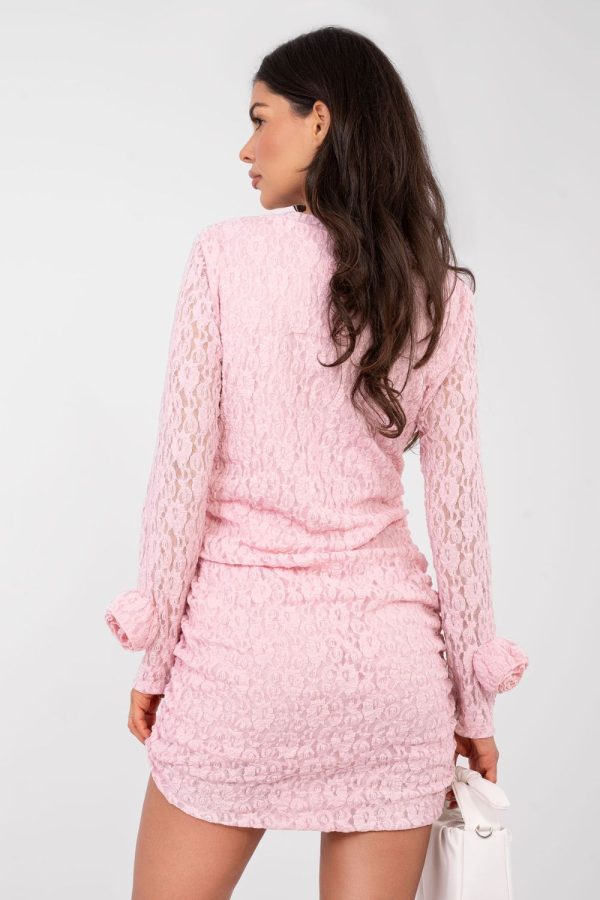 Pink Short Dress in Evening Dresses with Spandex and Viscose