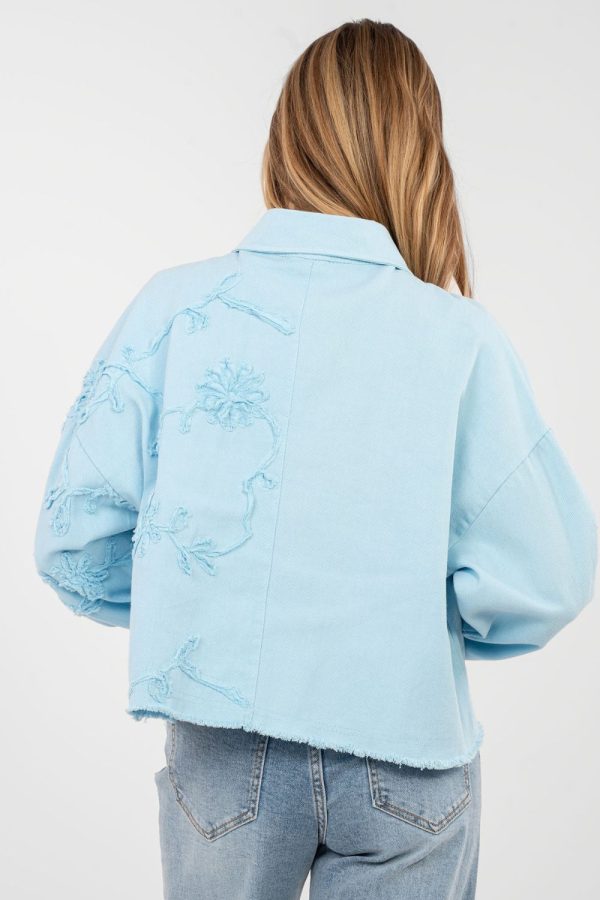 Blue Denim Jacket in Women`s Coats, Jackets with Cotton