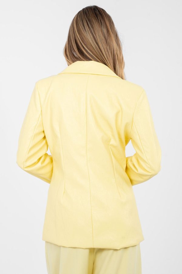 Yellow Jacket in Jackets, Vests For Women with Polyurethane and Viscose