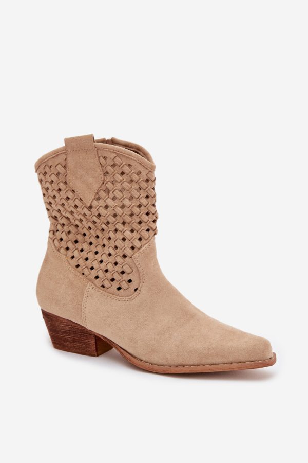 beige Heel boots model 223853 Step in style