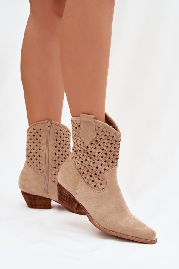 beige Heel boots model 223853 Step in style