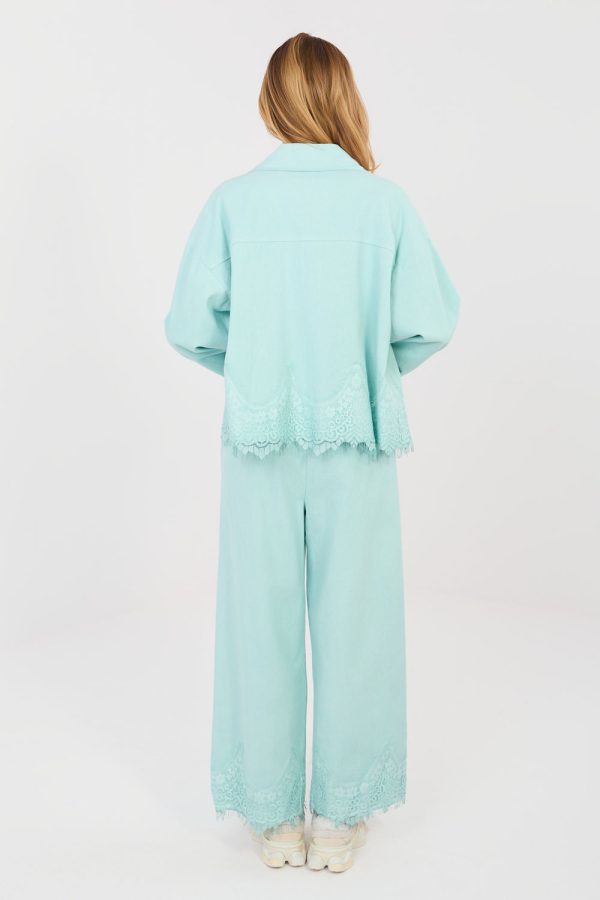 Green Jeans in Pants, Trousers, Shorts with Cotton