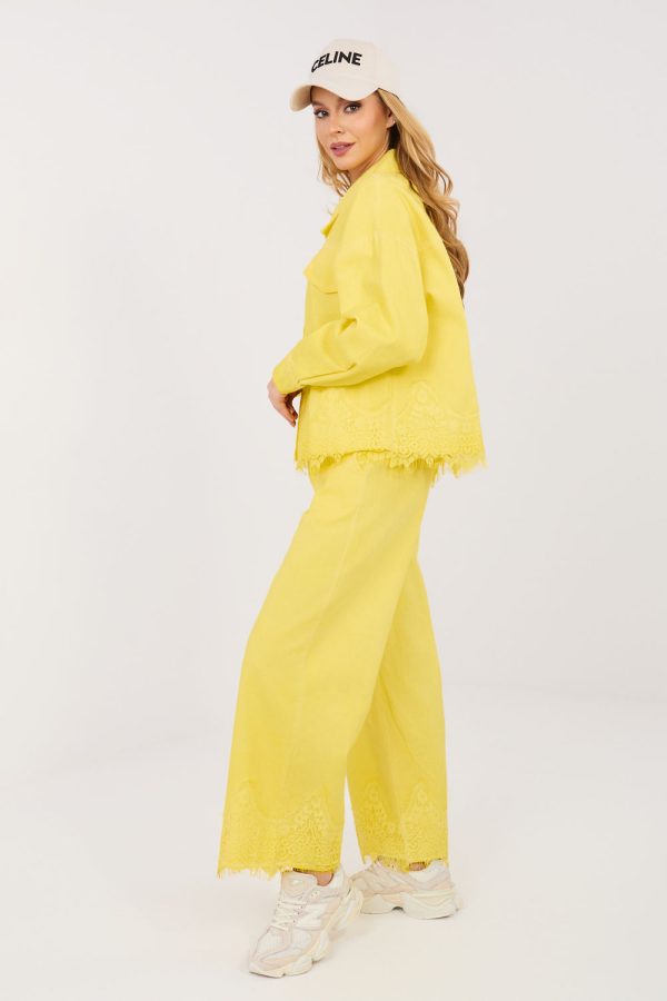 Yellow Jeans in Pants, Trousers, Shorts with Cotton