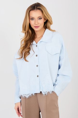 Blue Denim Jacket in Women`s Coats, Jackets with Cotton