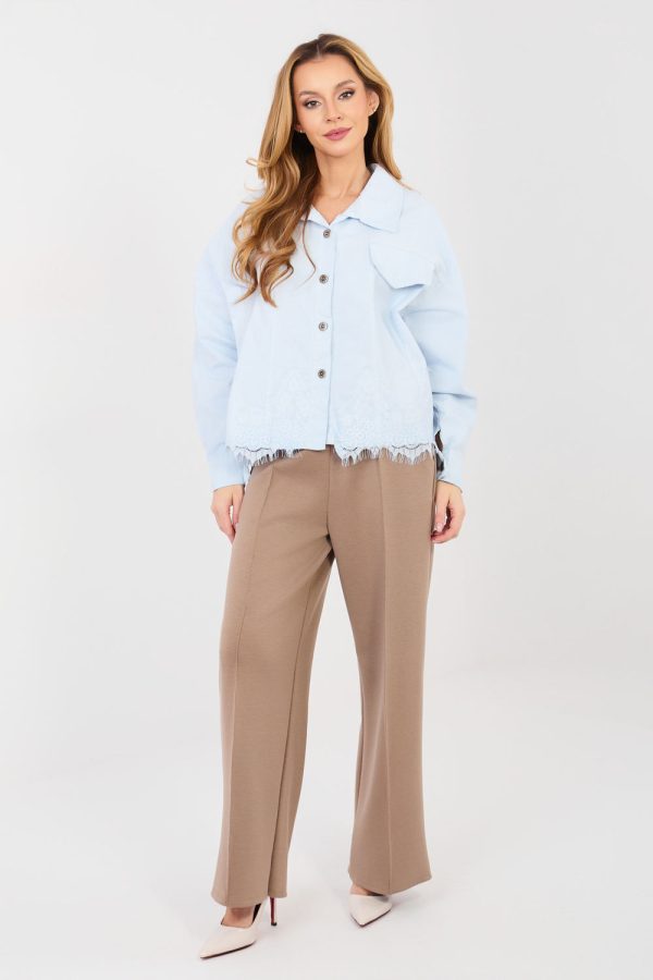 Blue Denim Jacket in Women`s Coats, Jackets with Cotton