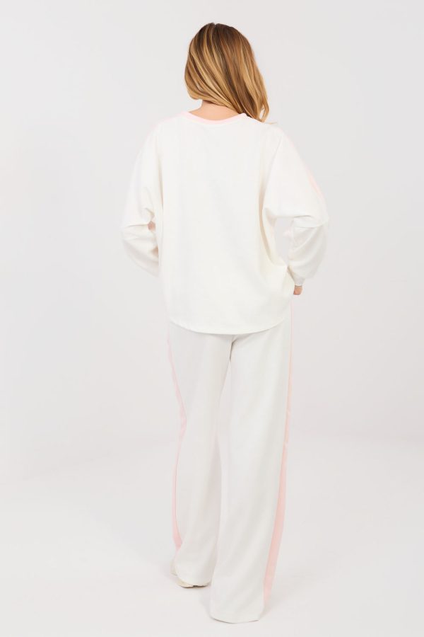 Beige Set in Pants, Trousers, Shorts with Spandex, Polyester and Viscose