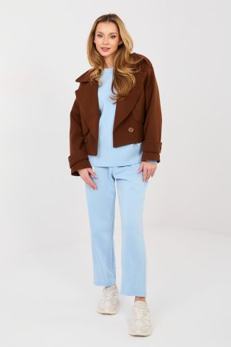 Blue Set in Pants, Trousers, Shorts with Spandex, Polyester and Viscose