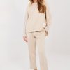 Beige Set in Pants, Trousers, Shorts with Spandex, Polyester and Viscose
