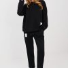 1112552 Black Set in Pants, Trousers, Shorts with Spandex, Polyester and Viscose