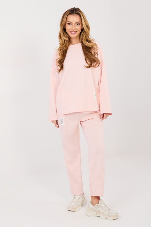 Pink Set in Pants, Trousers, Shorts with Spandex, Polyester and Viscose