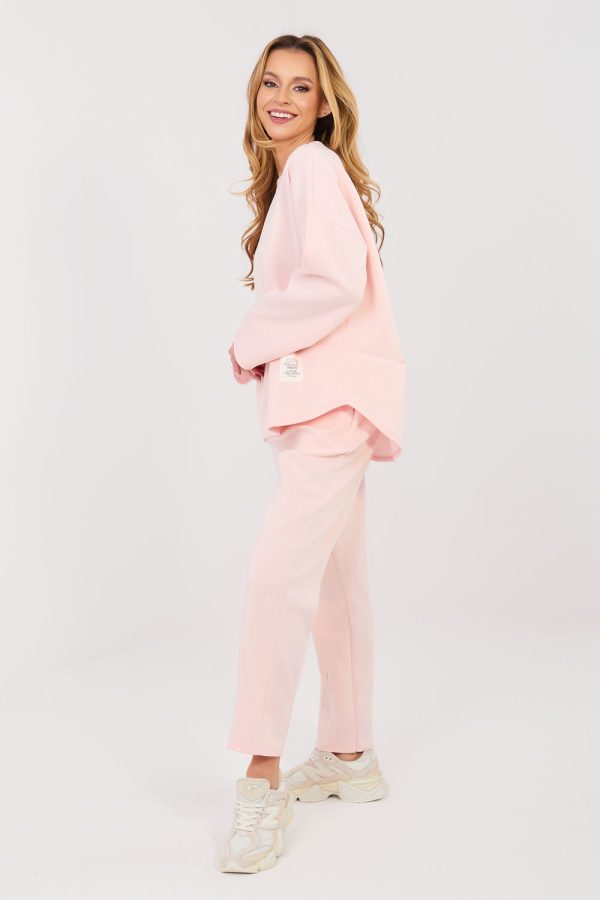 Pink Set in Pants, Trousers, Shorts with Spandex, Polyester and Viscose