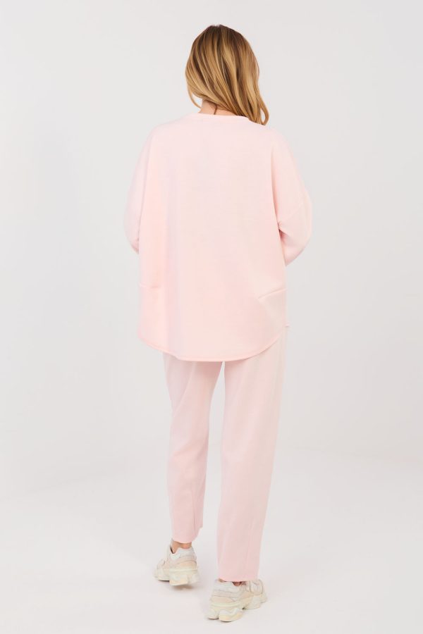 Pink Set in Pants, Trousers, Shorts with Spandex, Polyester and Viscose