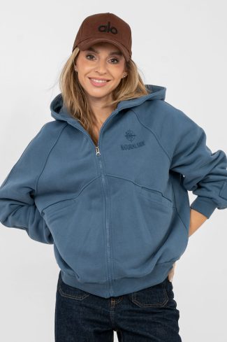 Blue Sweatshirt in Sweatshirts For Women with Cotton and Polyester