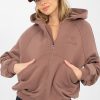 Brown Sweatshirt in Sweatshirts For Women with Cotton and Polyester