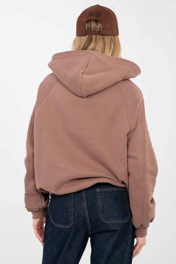Brown Sweatshirt in Sweatshirts For Women with Cotton and Polyester