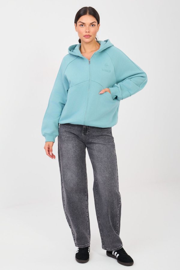 Blue Sweatshirt in Sweatshirts For Women with Cotton and Polyester