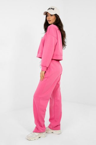 Pink Set in Pants, Trousers, Shorts with Spandex, Polyester and Viscose