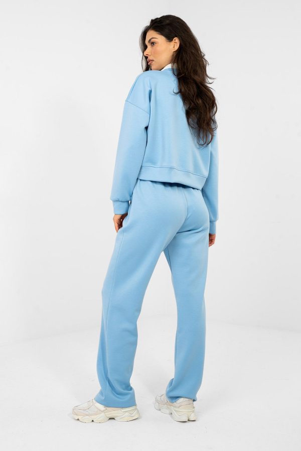 Blue Set in Pants, Trousers, Shorts with Spandex, Polyester and Viscose