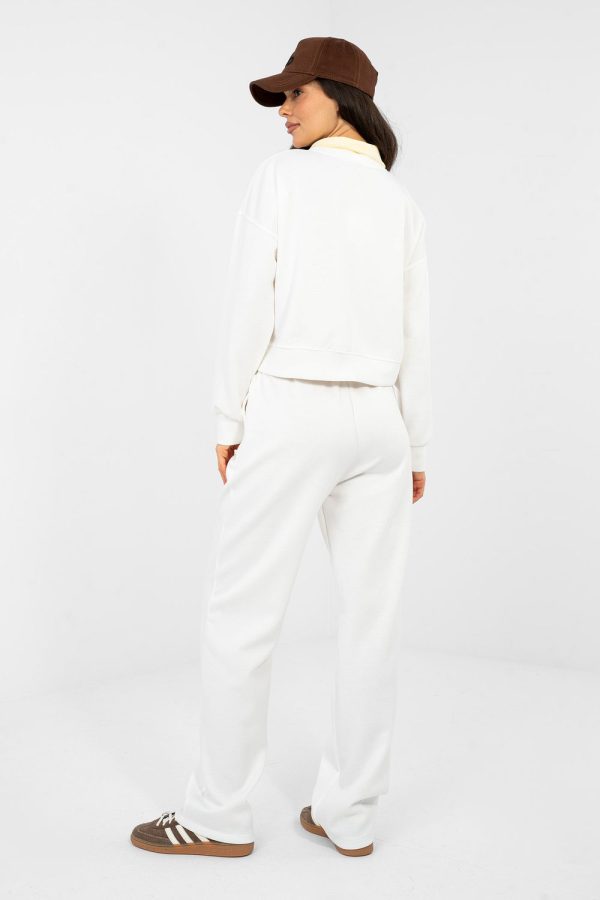 Beige Set in Pants, Trousers, Shorts with Spandex, Polyester and Viscose