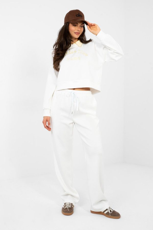 Beige Set in Pants, Trousers, Shorts with Spandex, Polyester and Viscose