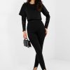 black Long leggings model 224112 Rue Paris